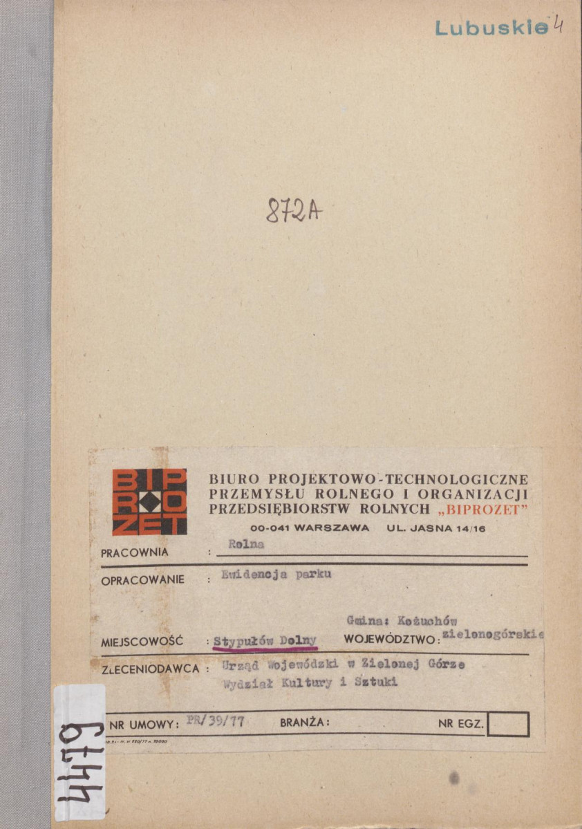 Ewidencja parkowa, skan nr 1