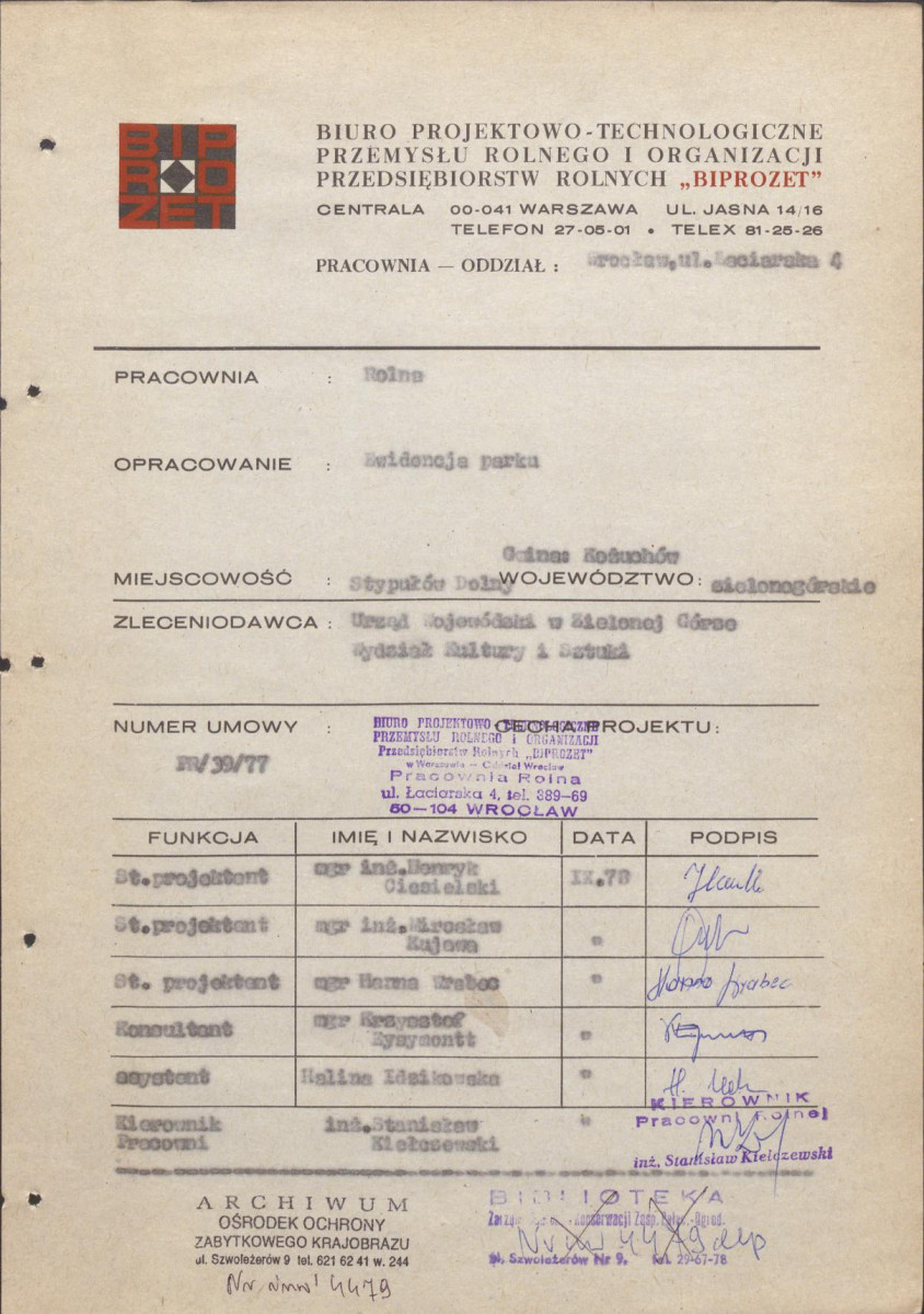 Ewidencja parkowa, skan nr 4