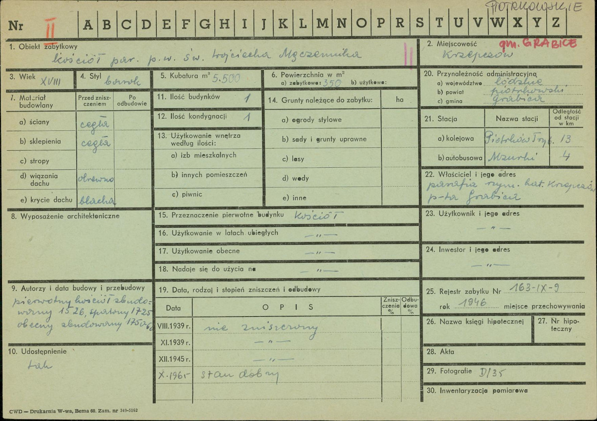 KZ - Karta zielona, skan nr 1