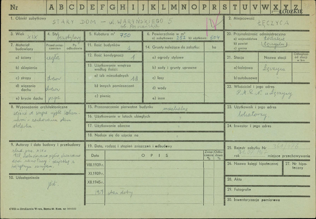 Karta zielona, skan nr 1