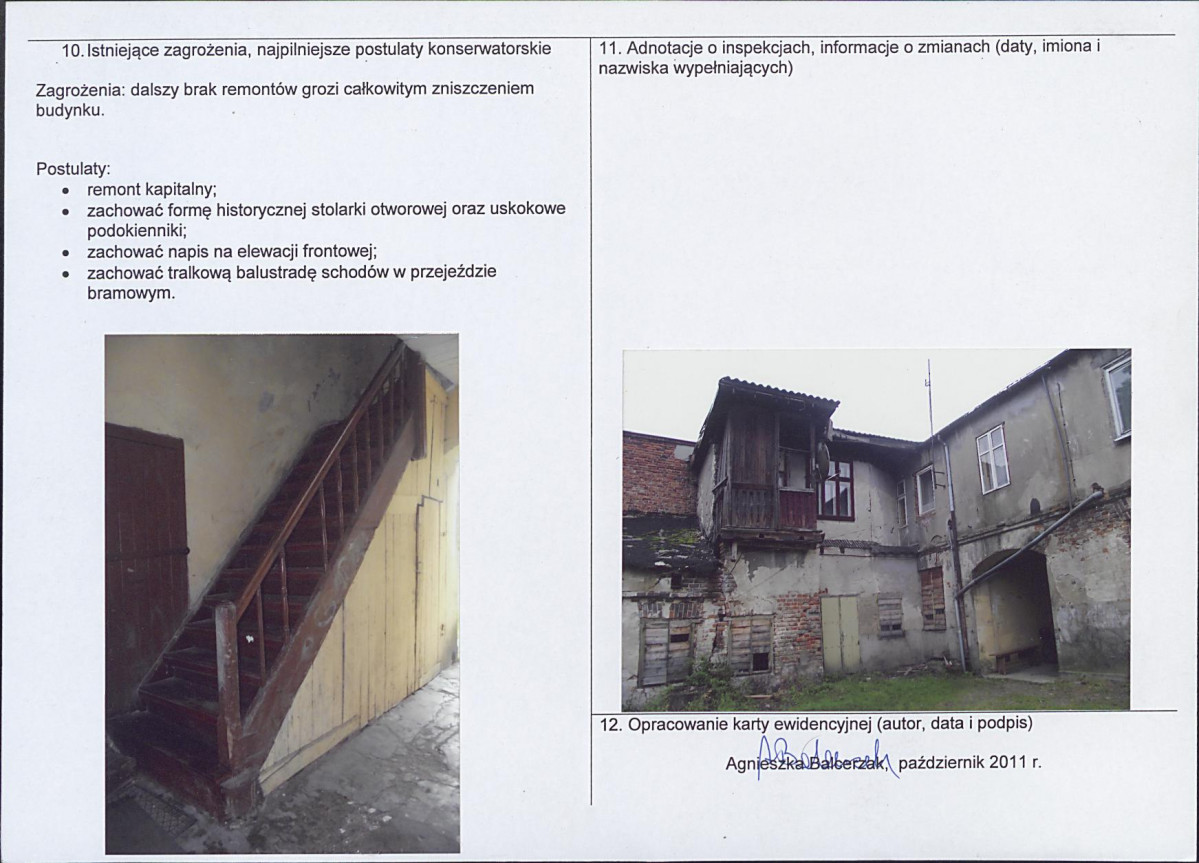 Karta obiektu niewpisanego do rejestru, skan nr 2