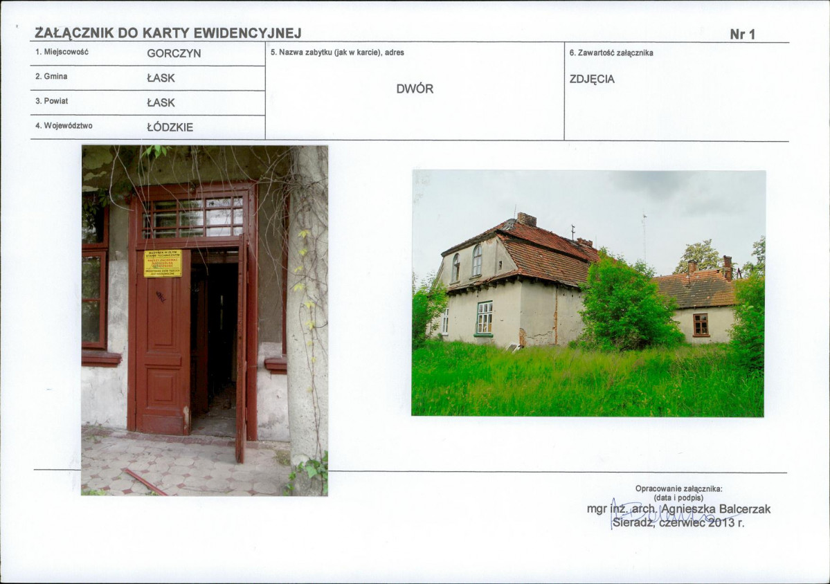 Karta obiektu niewpisanego do rejestru, skan nr 3