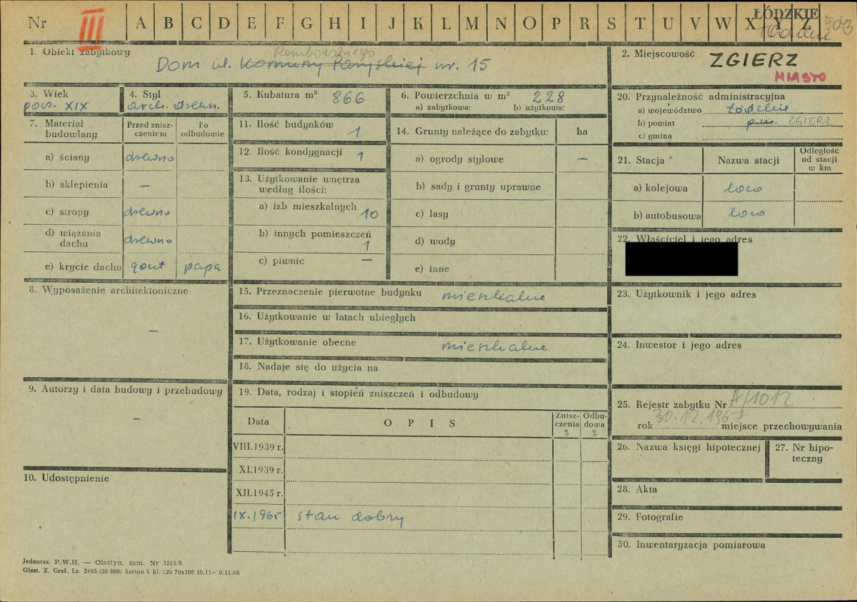 KZ - Karta zielona, skan nr 1