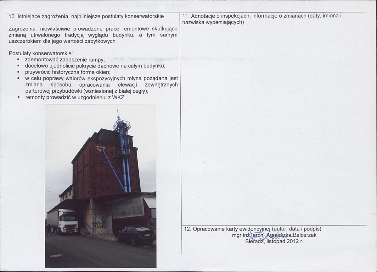 Karta obiektu niewpisanego do rejestru, skan nr 2