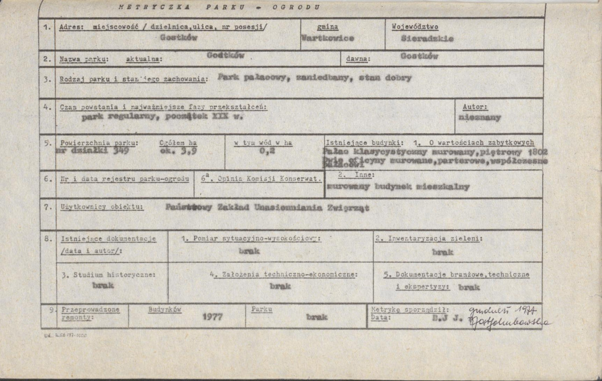 EP - Ewidencja parkowa, skan nr 5