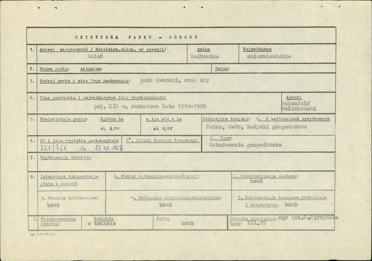 Ewidencja parkowa, skan nr 6