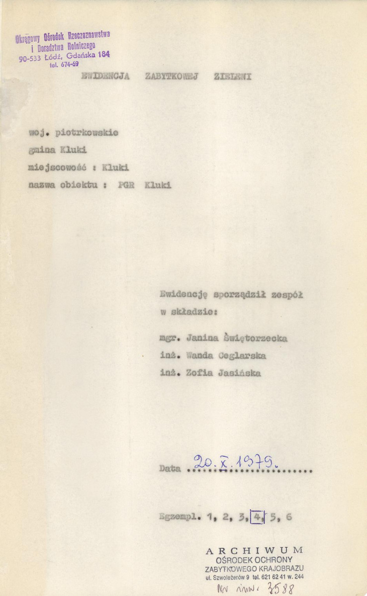 EP - Ewidencja parkowa, skan nr 4