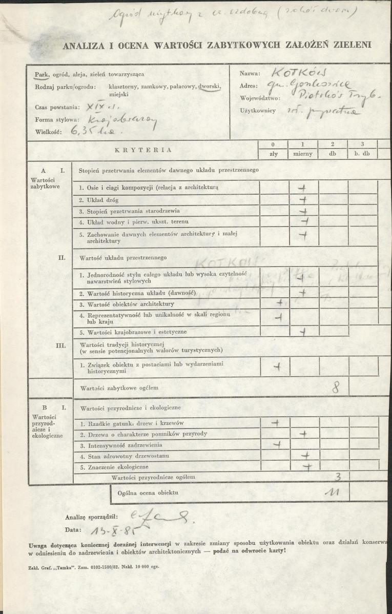 EP - Ewidencja parkowa, skan nr 3