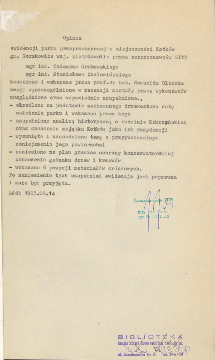 EP - Ewidencja parkowa, skan nr 4