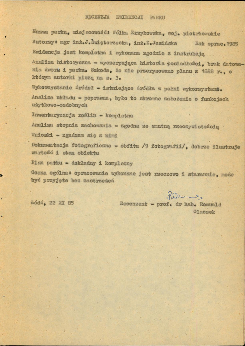 EP - Ewidencja parkowa, skan nr 5