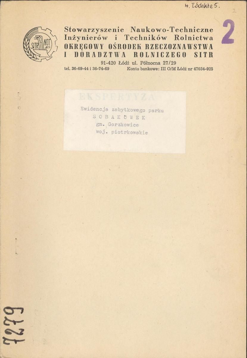 Ewidencja parkowa, skan nr 1