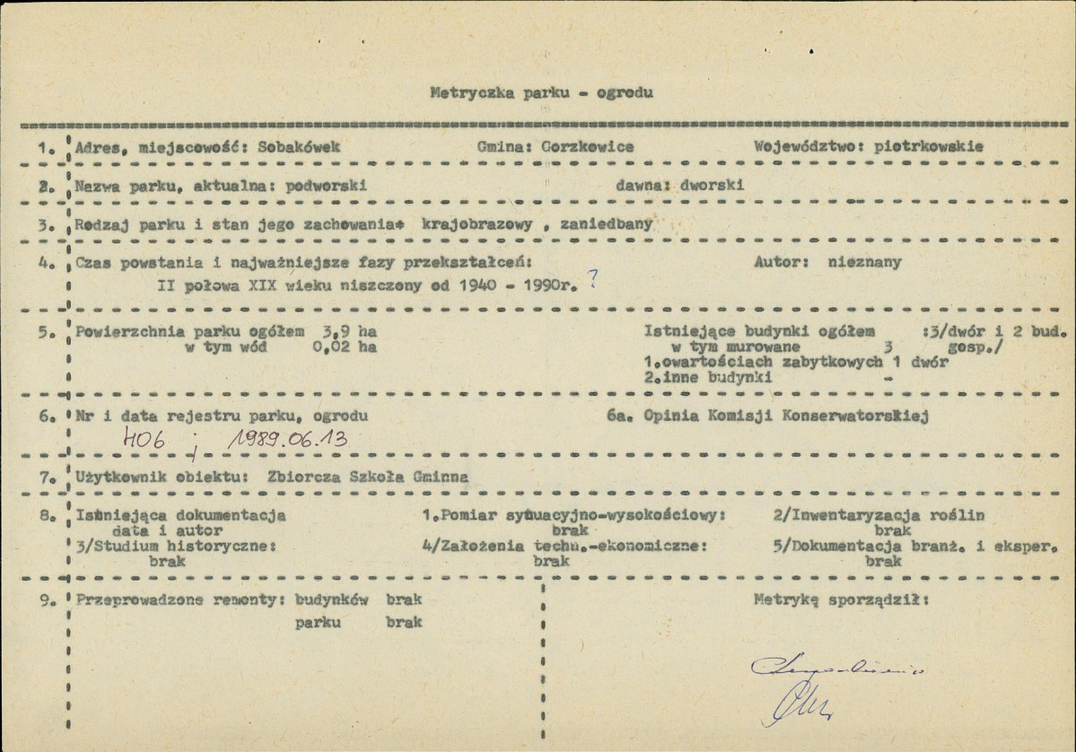Ewidencja parkowa, skan nr 7