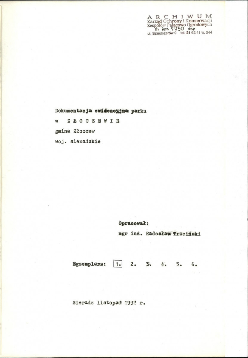 Ewidencja parkowa, skan nr 3