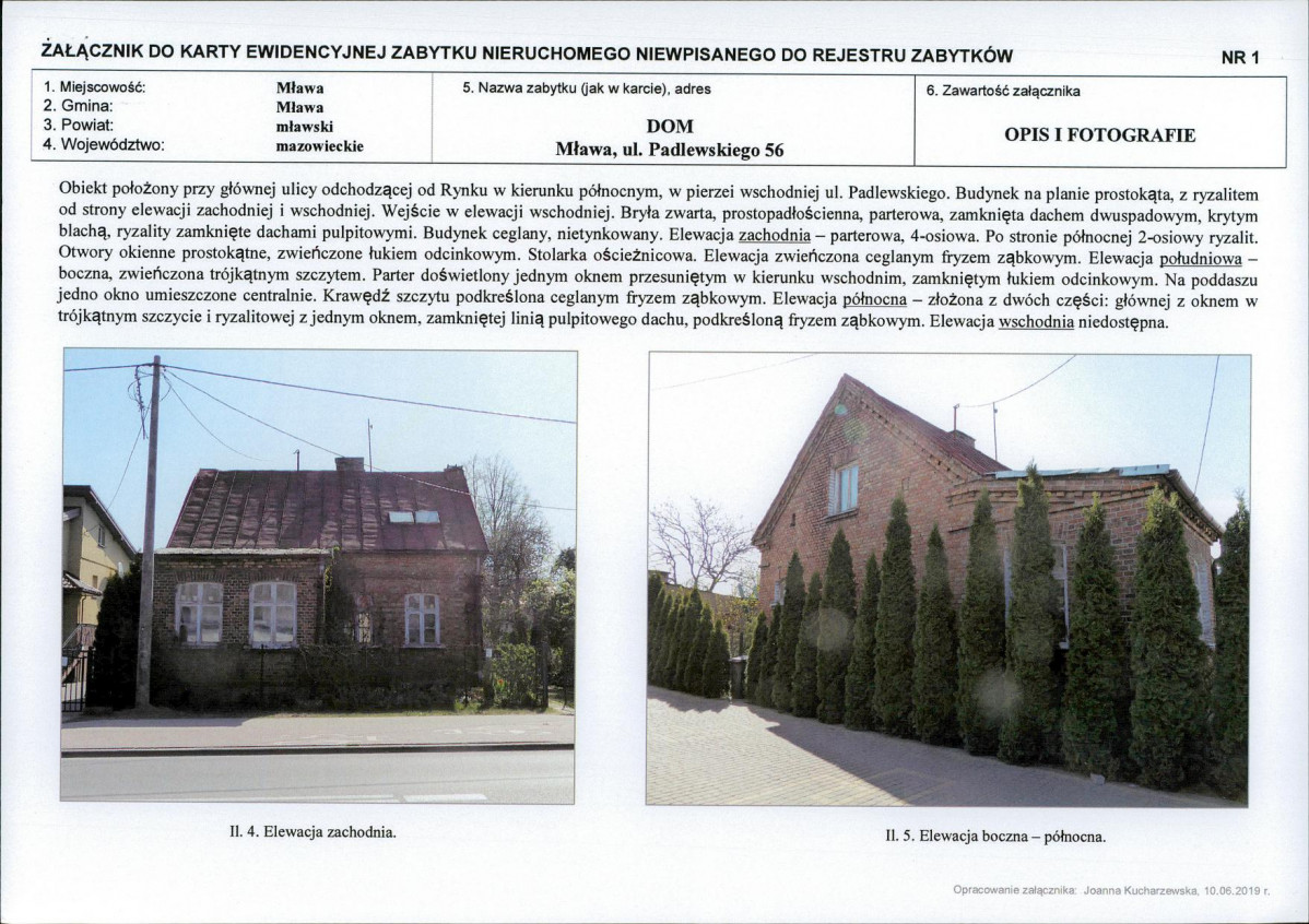 KEZN - Karta obiektu niewpisanego do rejestru, skan nr 3