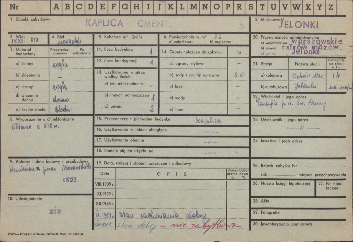 KZ - Karta zielona, skan nr 1