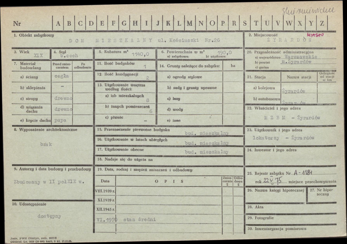 KZ - Karta zielona, skan nr 1