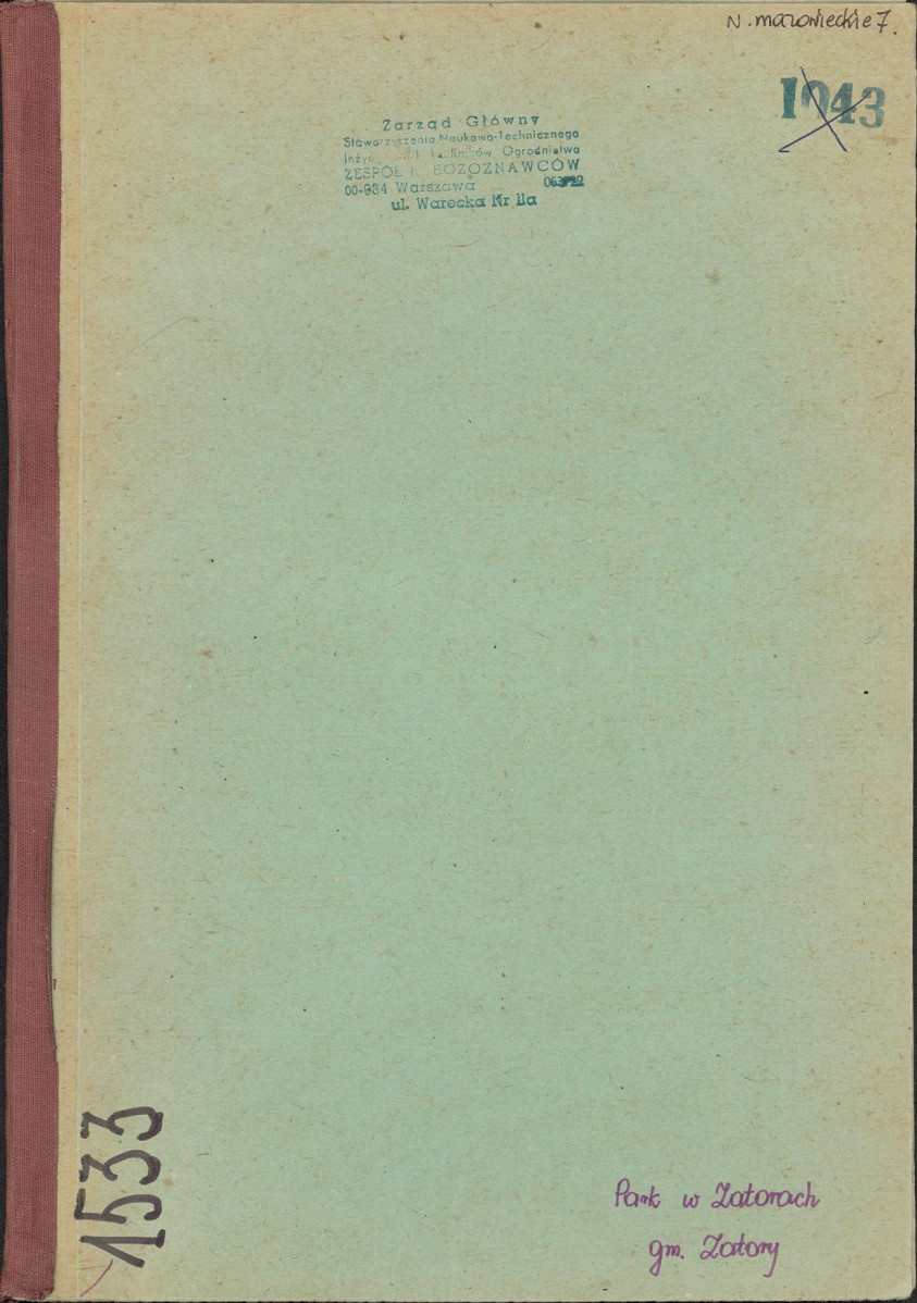 EP - Ewidencja parkowa, skan nr 1