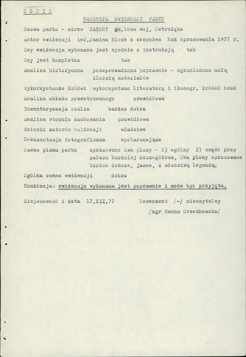 EP - Ewidencja parkowa, skan nr 5