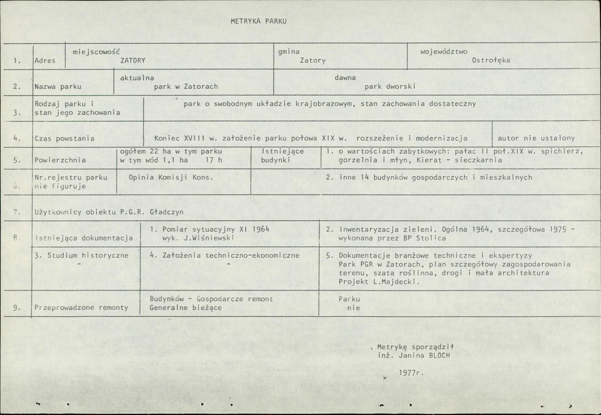 EP - Ewidencja parkowa, skan nr 6