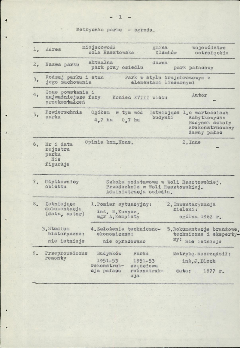Ewidencja parkowa, skan nr 6