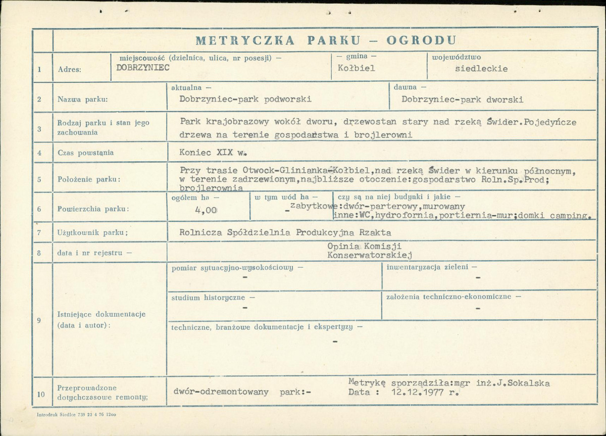 EP - Ewidencja parkowa, skan nr 5