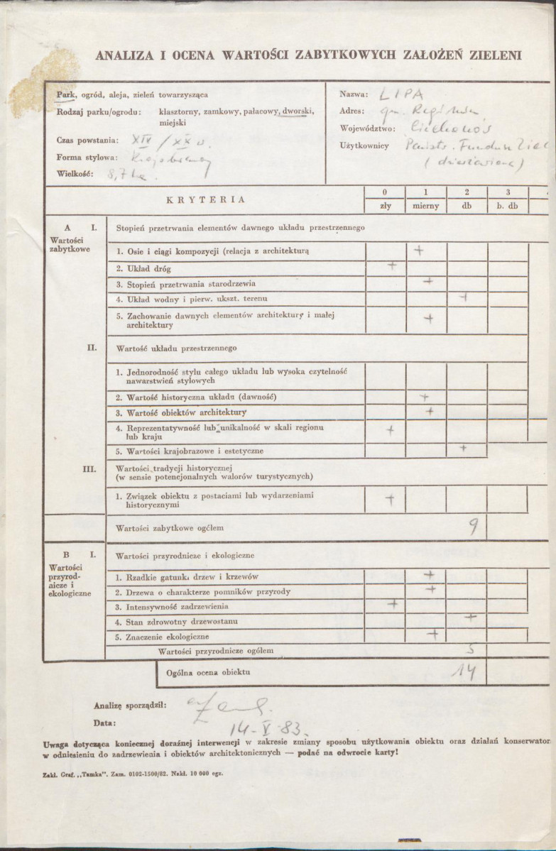EP - Ewidencja parkowa, skan nr 3