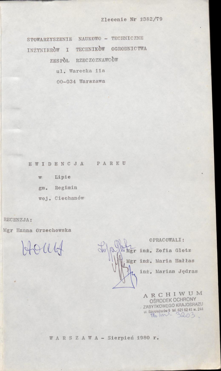 EP - Ewidencja parkowa, skan nr 4