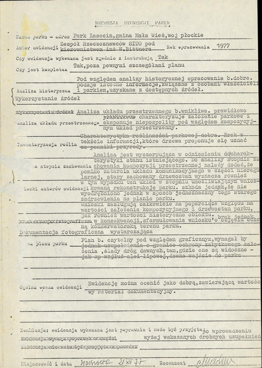 Ewidencja parkowa, skan nr 4
