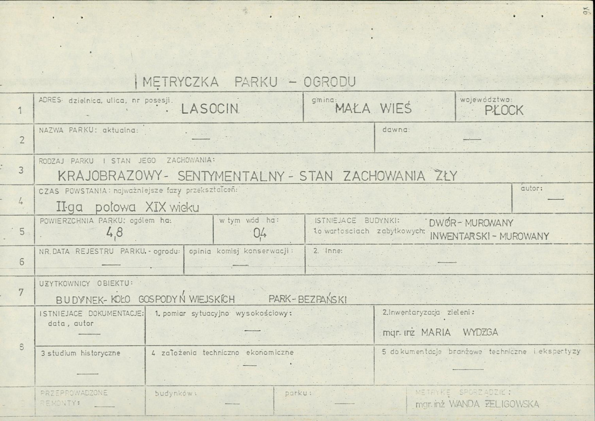 Ewidencja parkowa, skan nr 6