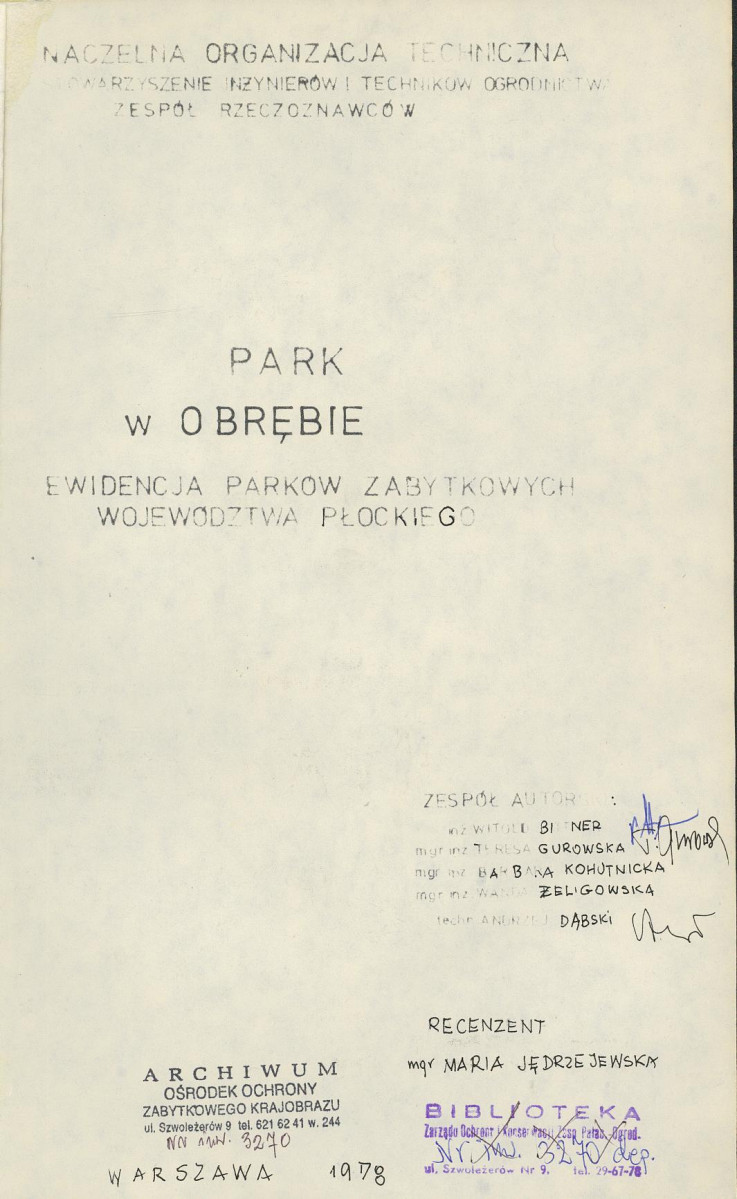 Ewidencja parkowa, skan nr 4