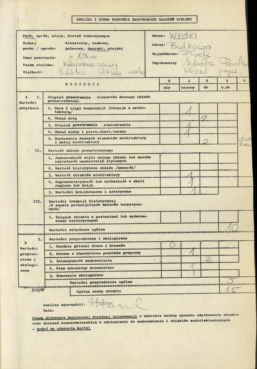 Ewidencja parkowa, skan nr 3