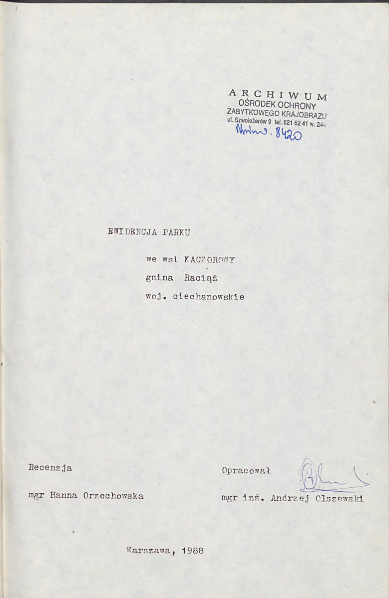 Ewidencja parkowa, skan nr 4