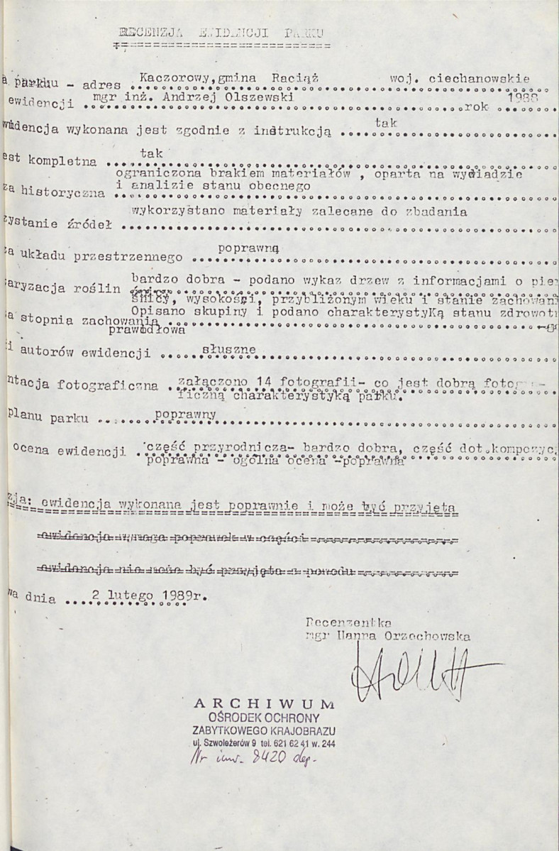 Ewidencja parkowa, skan nr 6