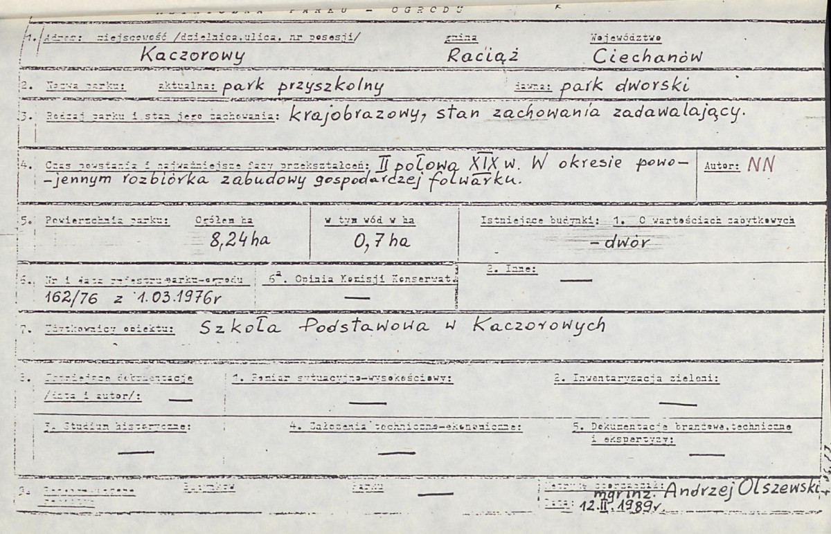 Ewidencja parkowa, skan nr 7