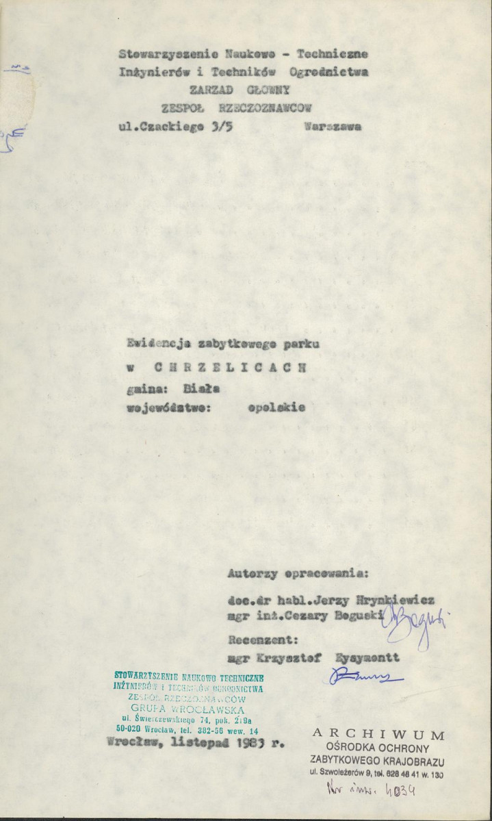 EP - Ewidencja parkowa, skan nr 6