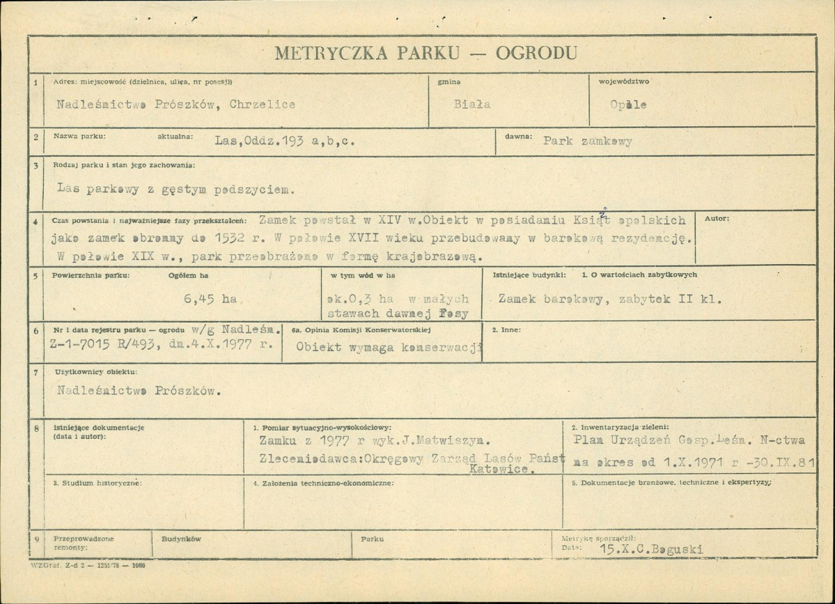 EP - Ewidencja parkowa, skan nr 8