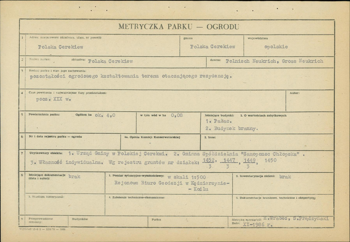 EP - Ewidencja parkowa, skan nr 5