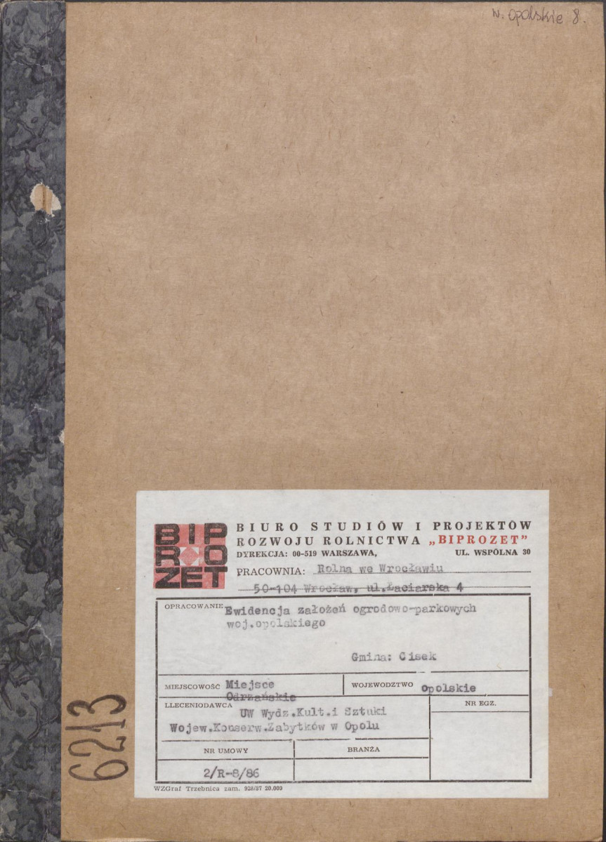 EP - Ewidencja parkowa, skan nr 1