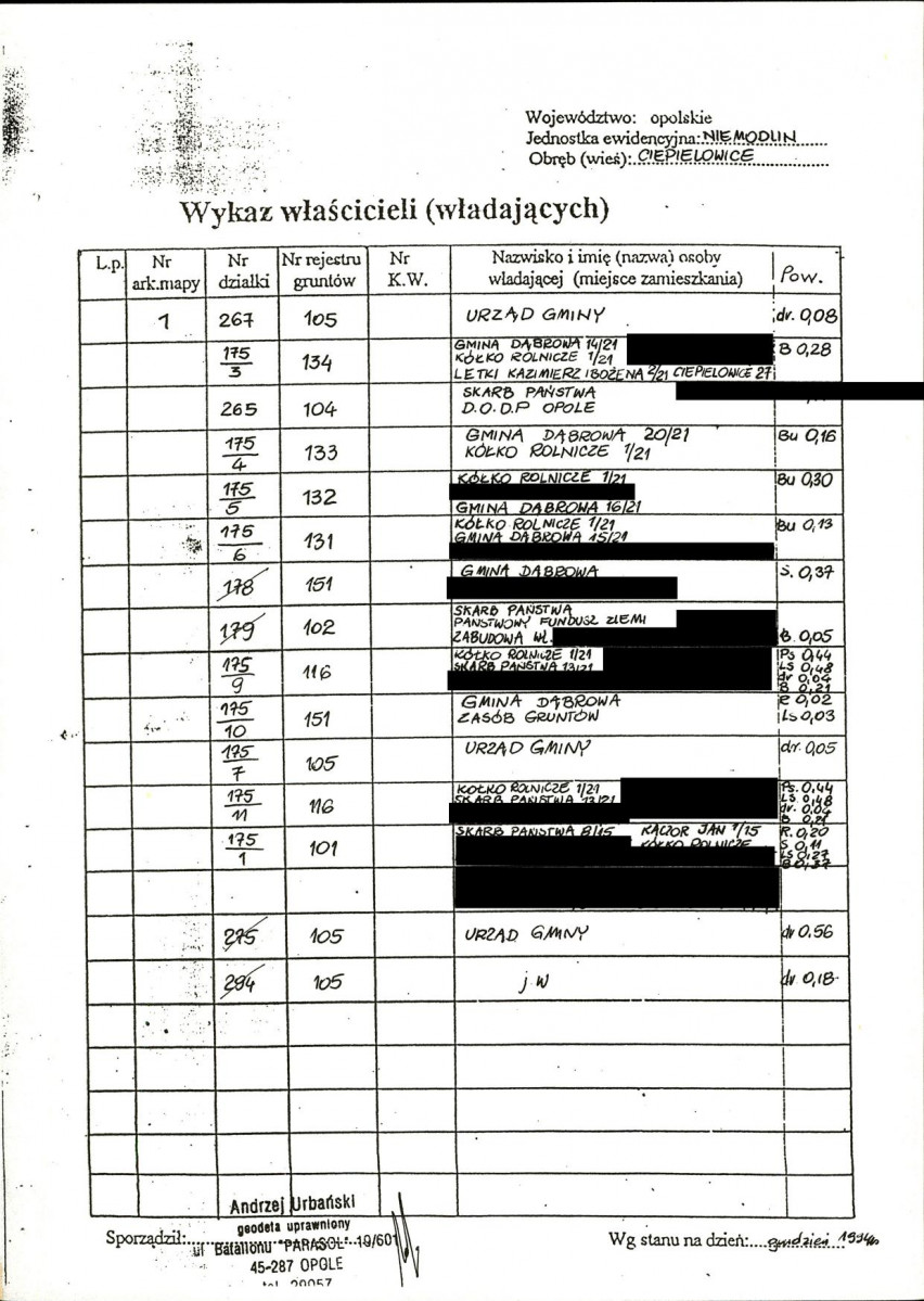 EP - Ewidencja parkowa, skan nr 27