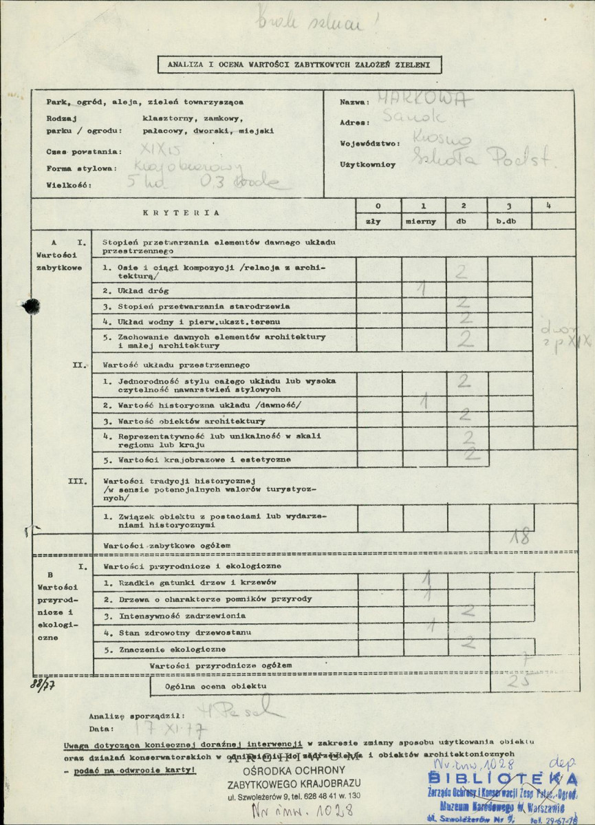 Ewidencja parkowa, skan nr 2
