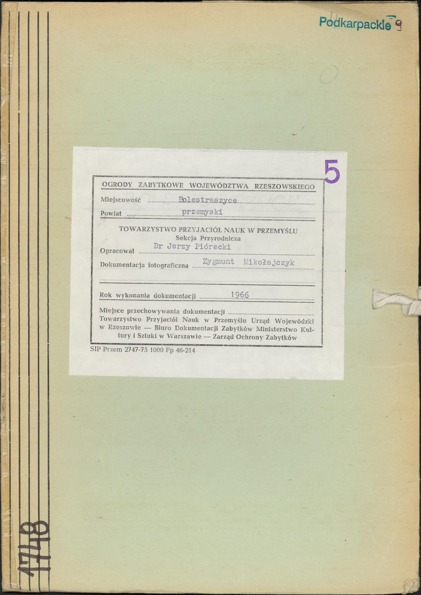 Ewidencja parkowa, skan nr 1