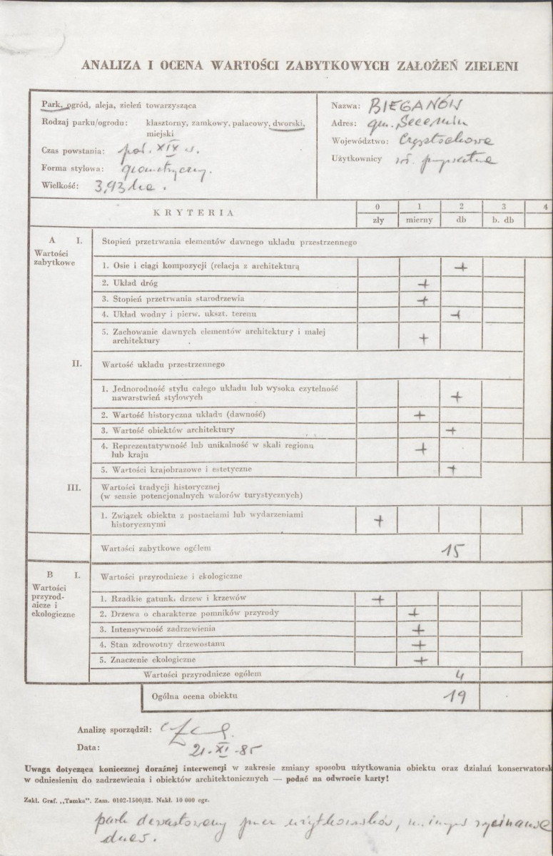 EP - Ewidencja parkowa, skan nr 3