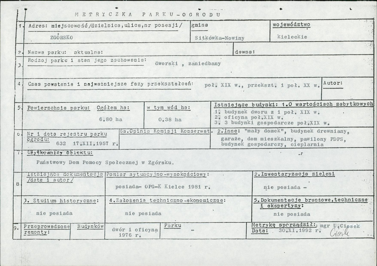 EP - Ewidencja parkowa, skan nr 6