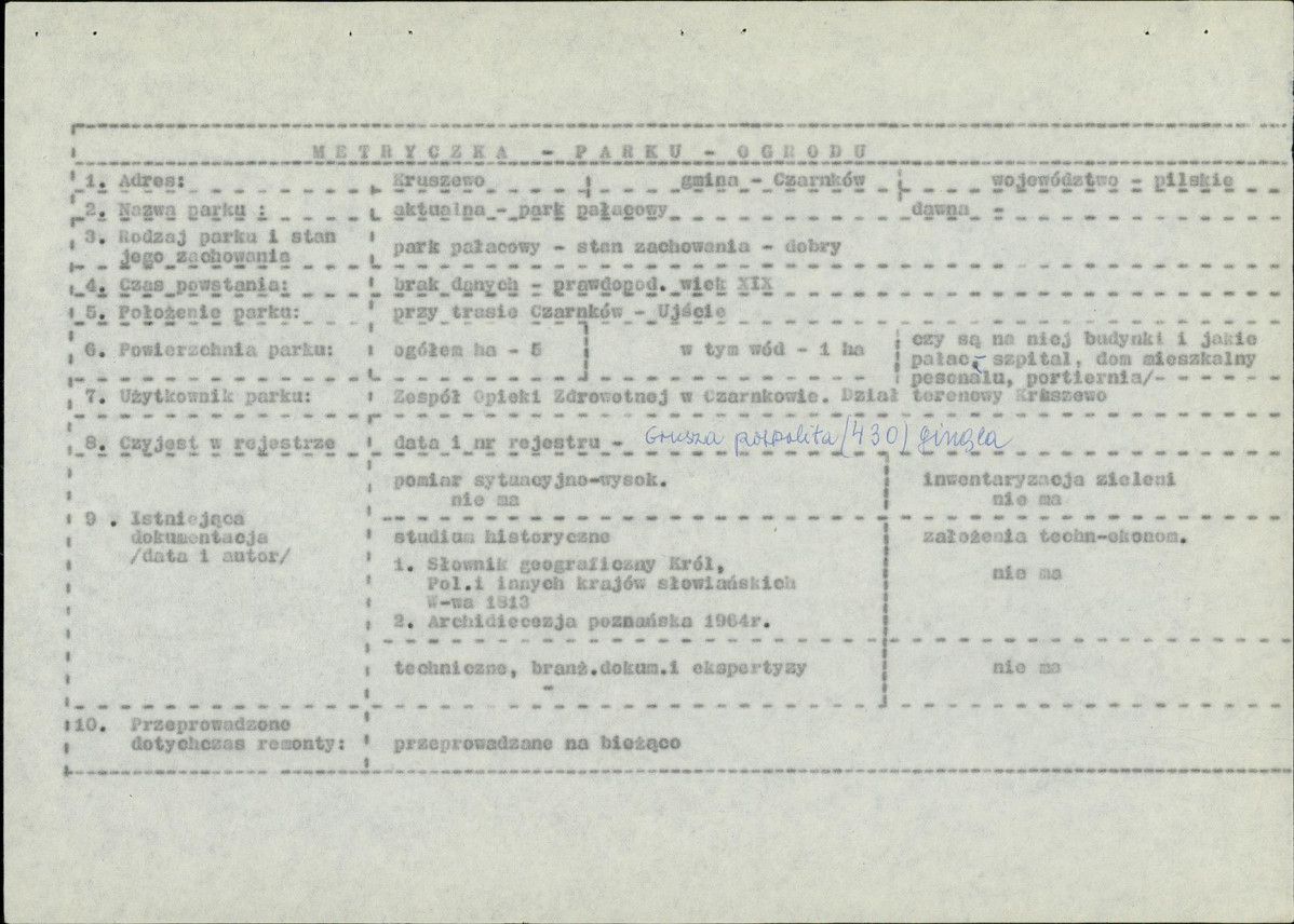 Ewidencja parkowa, skan nr 5