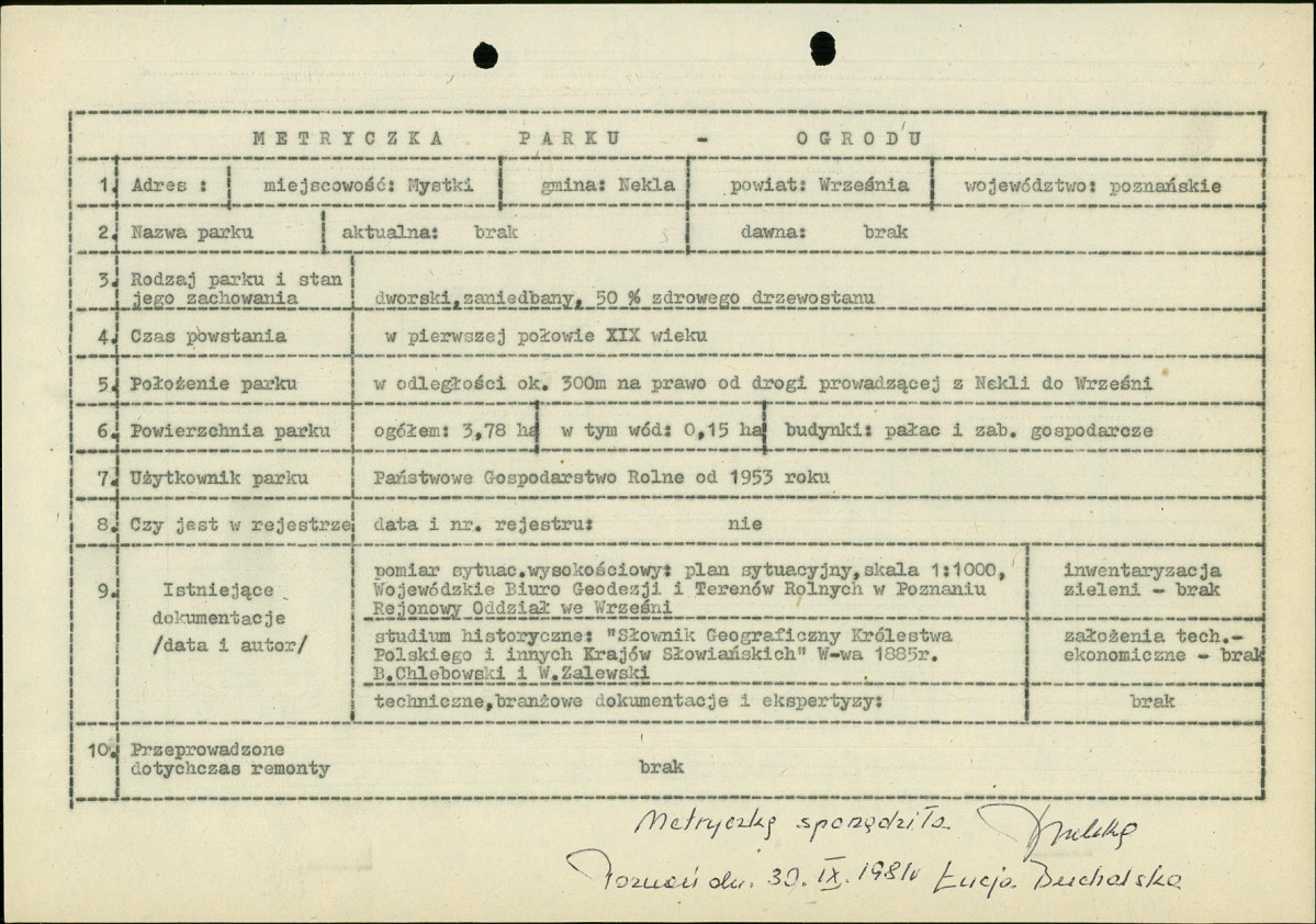 Ewidencja parkowa, skan nr 9