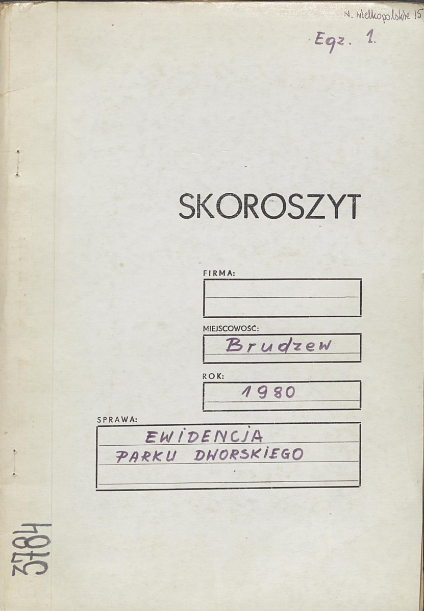 EP - Ewidencja parkowa, skan nr 1