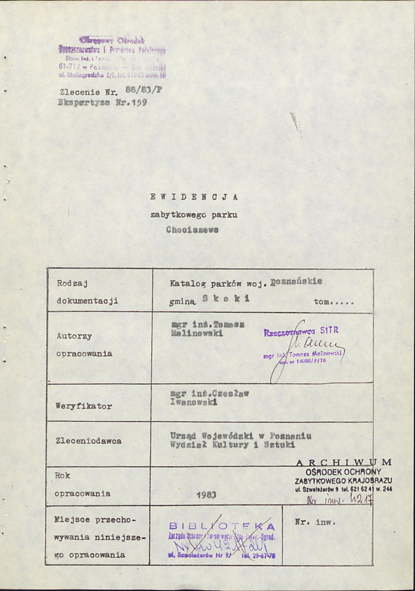 EP - Ewidencja parkowa, skan nr 5