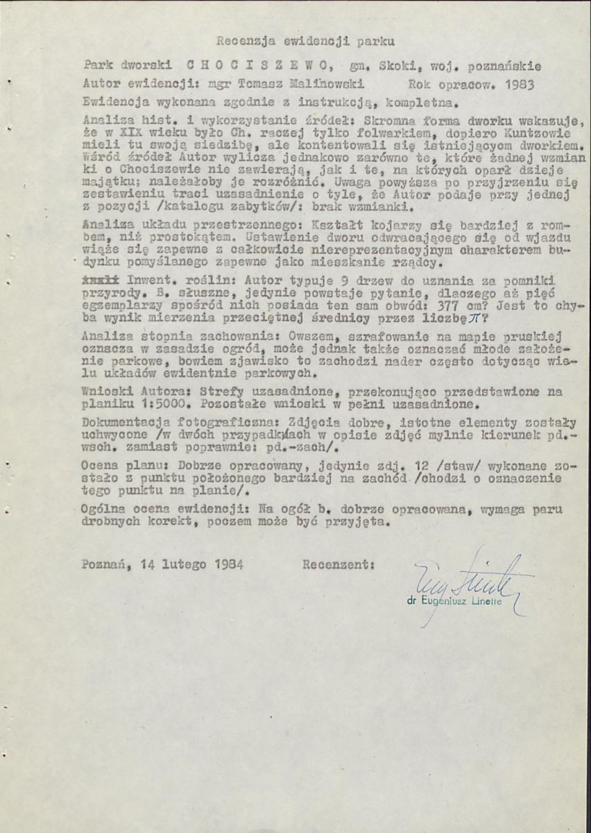 EP - Ewidencja parkowa, skan nr 6