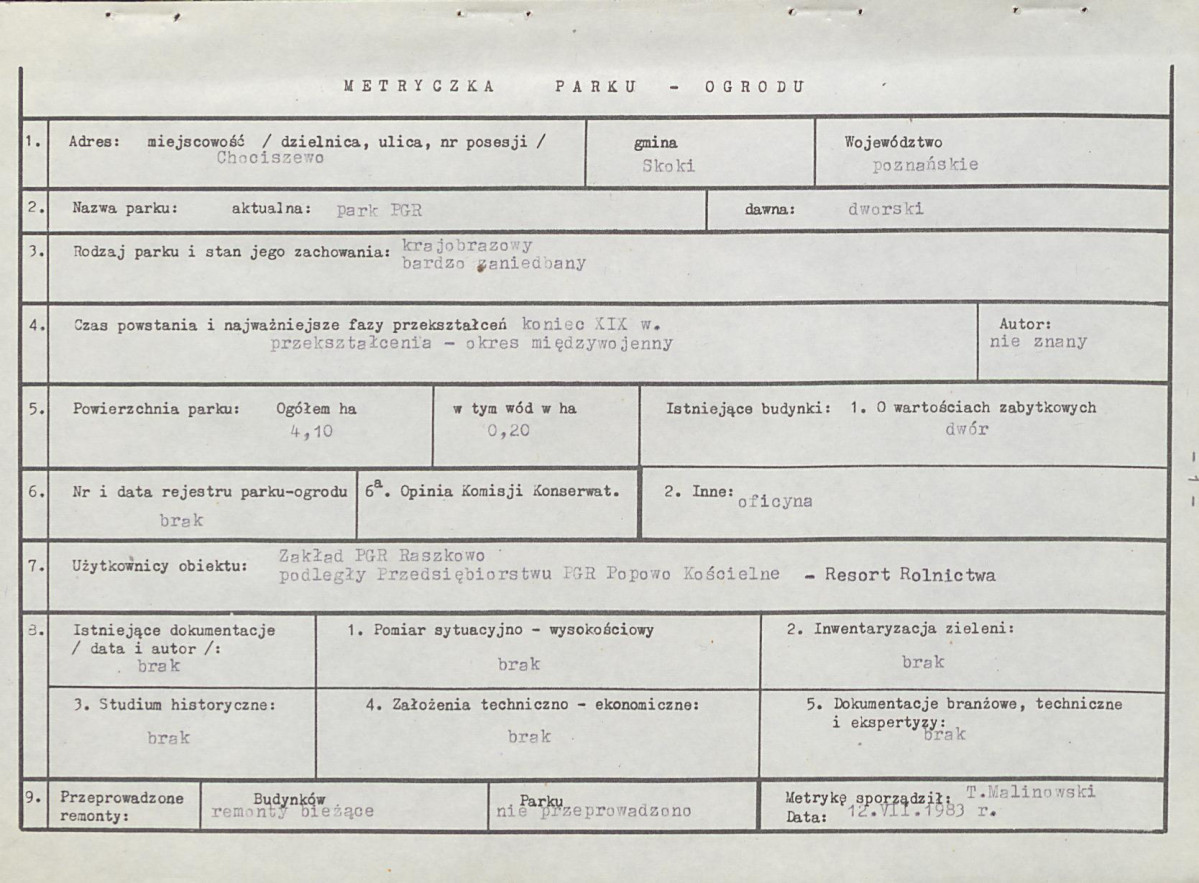 EP - Ewidencja parkowa, skan nr 9