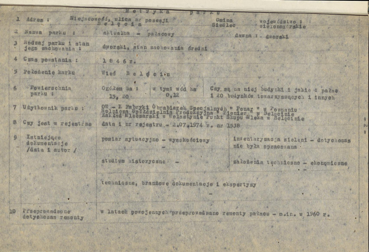 EP - Ewidencja parkowa, skan nr 8